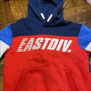 red,white, and blue nyc hoodie